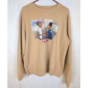 Akoo tan Rap Battle graphic sweatshirt Size XL Streetwear Casual Y2K